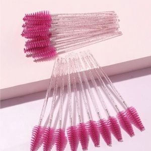 25 PC Pink Eyelash Brushes